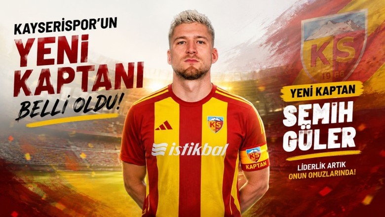Kayserispor'un Yeni Kaptanı Semih Güler Oldu