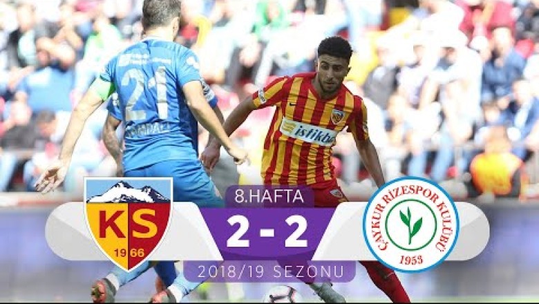 Kayserispor-Çaykur Rizespor Maçlarından Görüntüler-Video