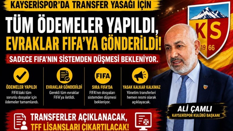 Kayserispor’da Transfer Yasağı İçin Son Adım: Gözler FIFA’da